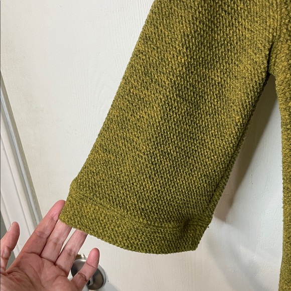 Anthropologie Eri + Ali Meyer Buttoned Pullover Olive Green Oversized Sweater XS - Picture 5 of 7